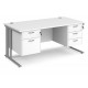 Maestro Cable Managed Desk With Twin Drawer Pedestals